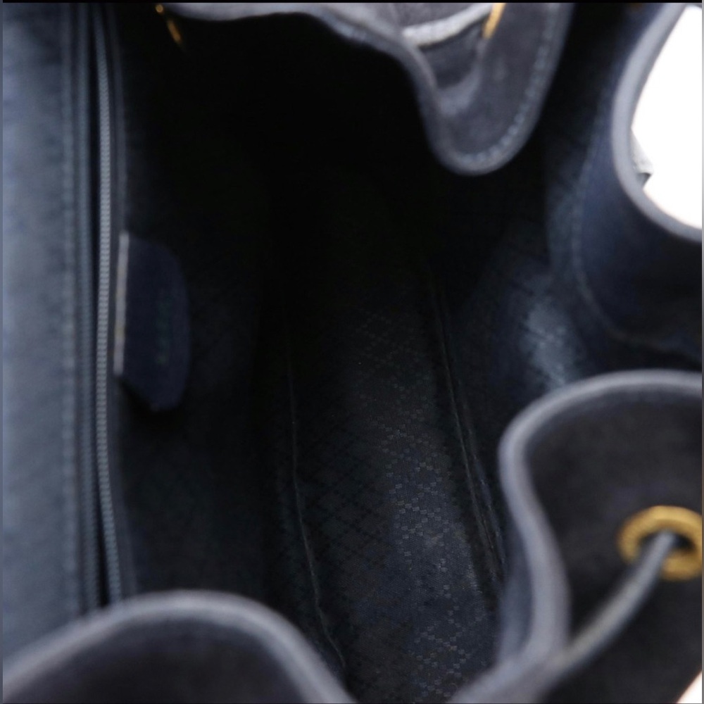 SOLD! RARE GUCCI “NAVY” VINTAGE Bamboo, Suede, leather backpack great condition! - Picture 9 of 9